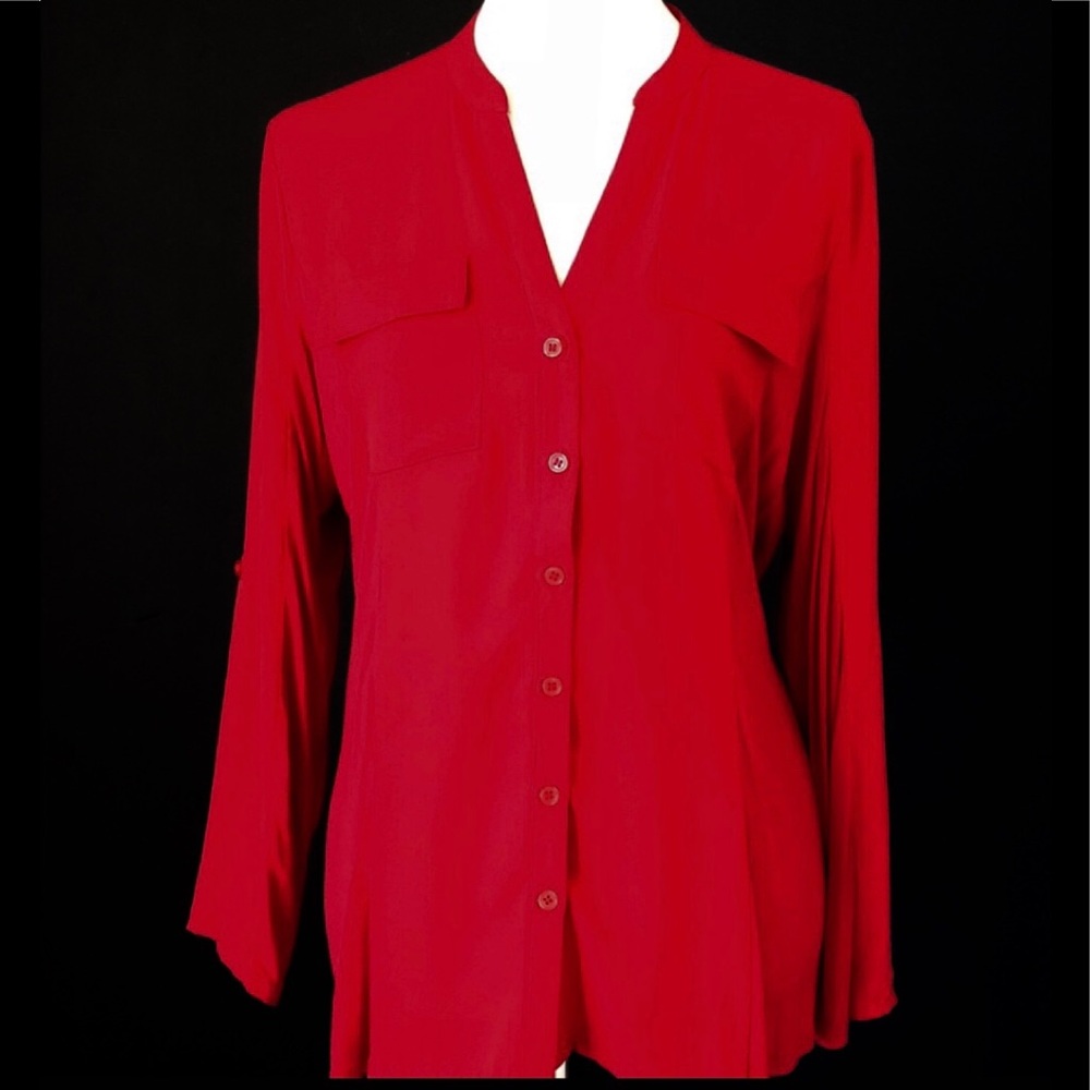 INC Red Blouse